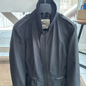 Burberry Women’s Black Peplum Hem Jacket, size 4 EUC